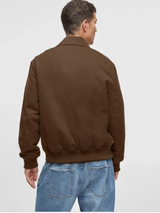 Mode of One Mens Bomber Jacket Coat XL Brown Solid Size XL NWT - Picture 4 of 4